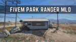 FiveM Park Ranger MLO featuring a detailed park ranger station with office space and outdoor area