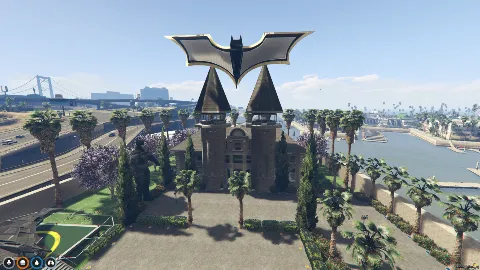 FiveM Batman House MLO with bat-themed mansion and secret interiors