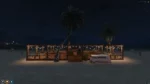 FiveM Beach Bar MLO with tropical beachfront setup and night lighting
