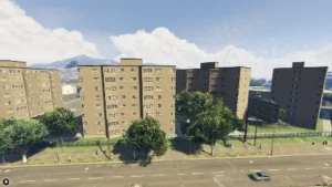 FiveM Parkway Gardens block MLO with realistic urban housing buildings