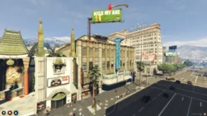 FiveM Cinema Doppler MLO classic downtown movie theater with vintage signage