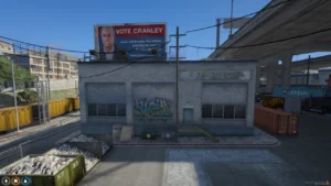 FiveM Coke Lab MLO with gritty warehouse exterior for immersive drug roleplay