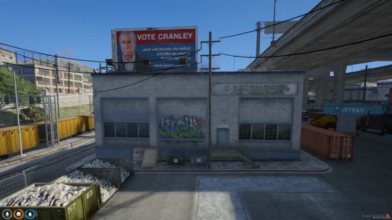 FiveM Coke Lab MLO with gritty warehouse exterior for immersive drug roleplay