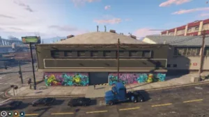FiveM Custom Tuner Garage MLO with graffiti walls and industrial garage layout