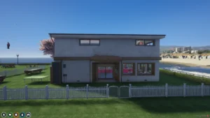 FiveM Elite Pier Bar Map with beachfront design, bar interior, and casino room