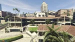 FiveM Hotel MLO showcasing a grand, multi-story layout with palm trees and open spaces, perfect for immersive guest roleplay and hotel business scenes.