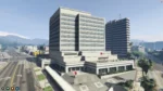 FiveM Maze Bank West MLO with skyscraper design and rooftop helipad