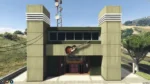 FiveM Music Studio MLO with guitar sign and modern recording studio entrance