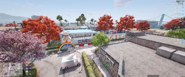 FiveM Nursery School MLO with colorful theme, rainbow entrance, and teddy bear signage