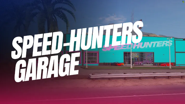 FiveM Speed Hunters Garage MLO with custom car tuning shop exterior