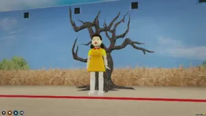 FiveM Squid Game MLO with giant doll and red-light-green-light game zone