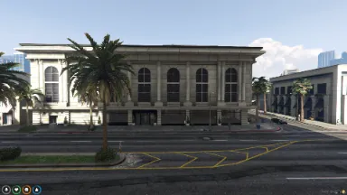 FiveM Sunrise Autos Rockford Dealership MLO with elegant architecture and wide street view