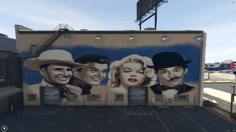 FiveM Vinewood Garage MLO with mural art and urban mechanic shop layout