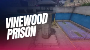 FiveM Vinewood Prison MLO with guard towers and secure inmate yard