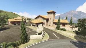 FiveM Vineyard Mansion MLO with rustic Mediterranean estate and countryside road