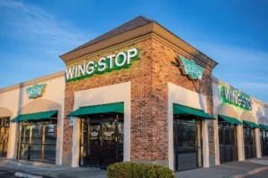 FiveM Wingstop MLO fast-food restaurant with realistic brick design and green signage